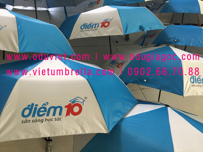 xưởng sản xuất ô dù cầm tay in logo quảng cáo